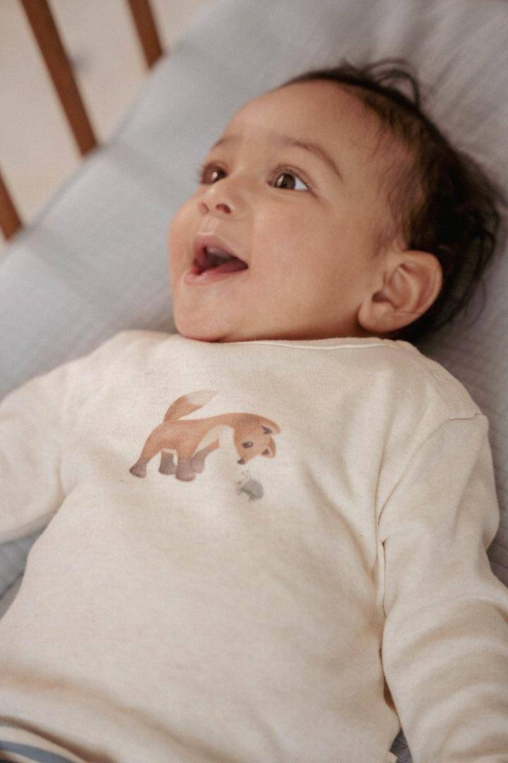 T-shirt langärmlig Sand melee | Little Dutch
