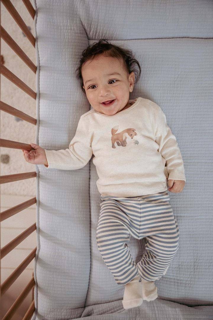 T-shirt langärmlig Sand melee | Little Dutch