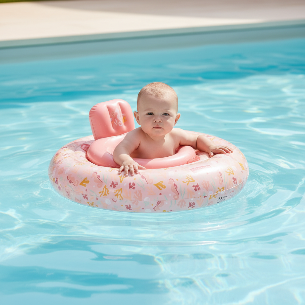 Bouc-baleine de natation pour bébé avec siège pour un plaisir aquatique en toute sécurité