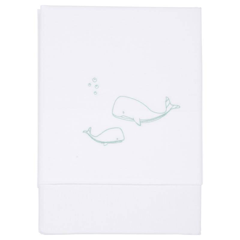 Drap de lit enfant brodé Ocean Mint | Little Dutch