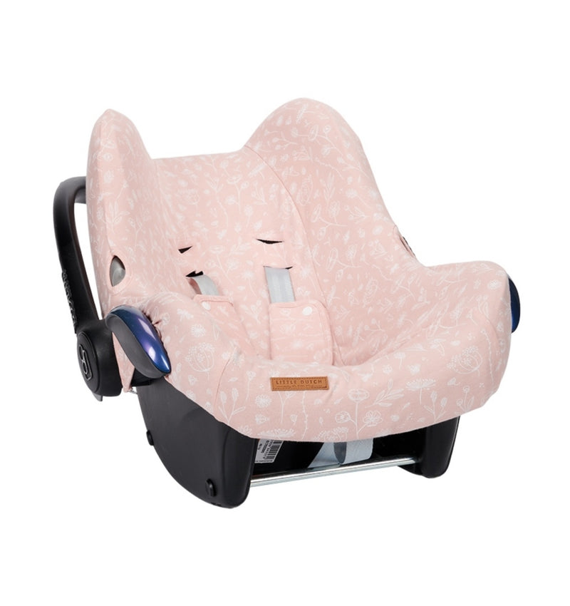 Baby car seat cover 0+ Wild Flowers Pink | Little Dutch