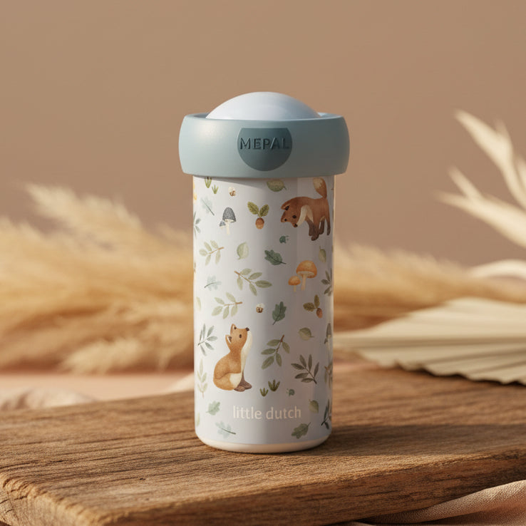 Campus 300 ml lidded cup - Forest Friends | Mepal x Little Dutch