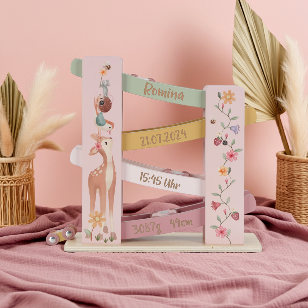 Personalized Marble Run for Birth - Magical Gift with Name