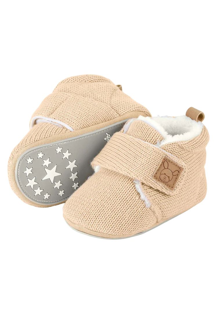Chaussons d'éveil bébé en tricot, taille 20, beige | Sterntaler