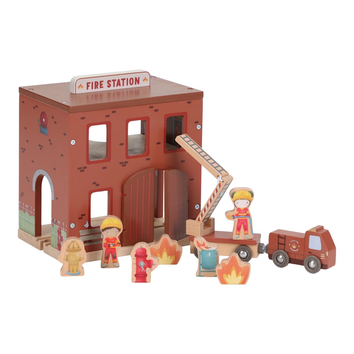 Personalized wooden train station | Schmatzepuffer