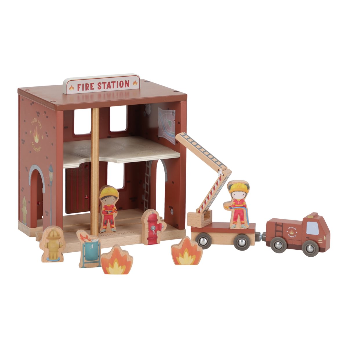 Personalized wooden train station | Schmatzepuffer