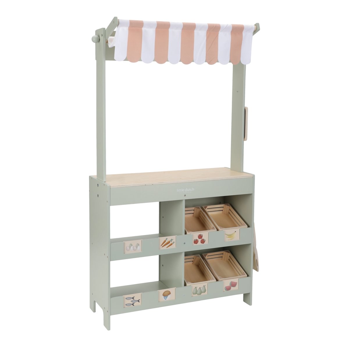 Étal de marché et café en bois – Stand de jeu 2 en 1