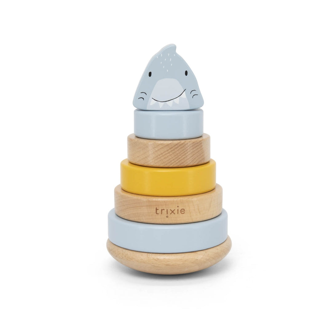 Wooden Stacking Tower - Mr. Shark - for Birth | Trixie