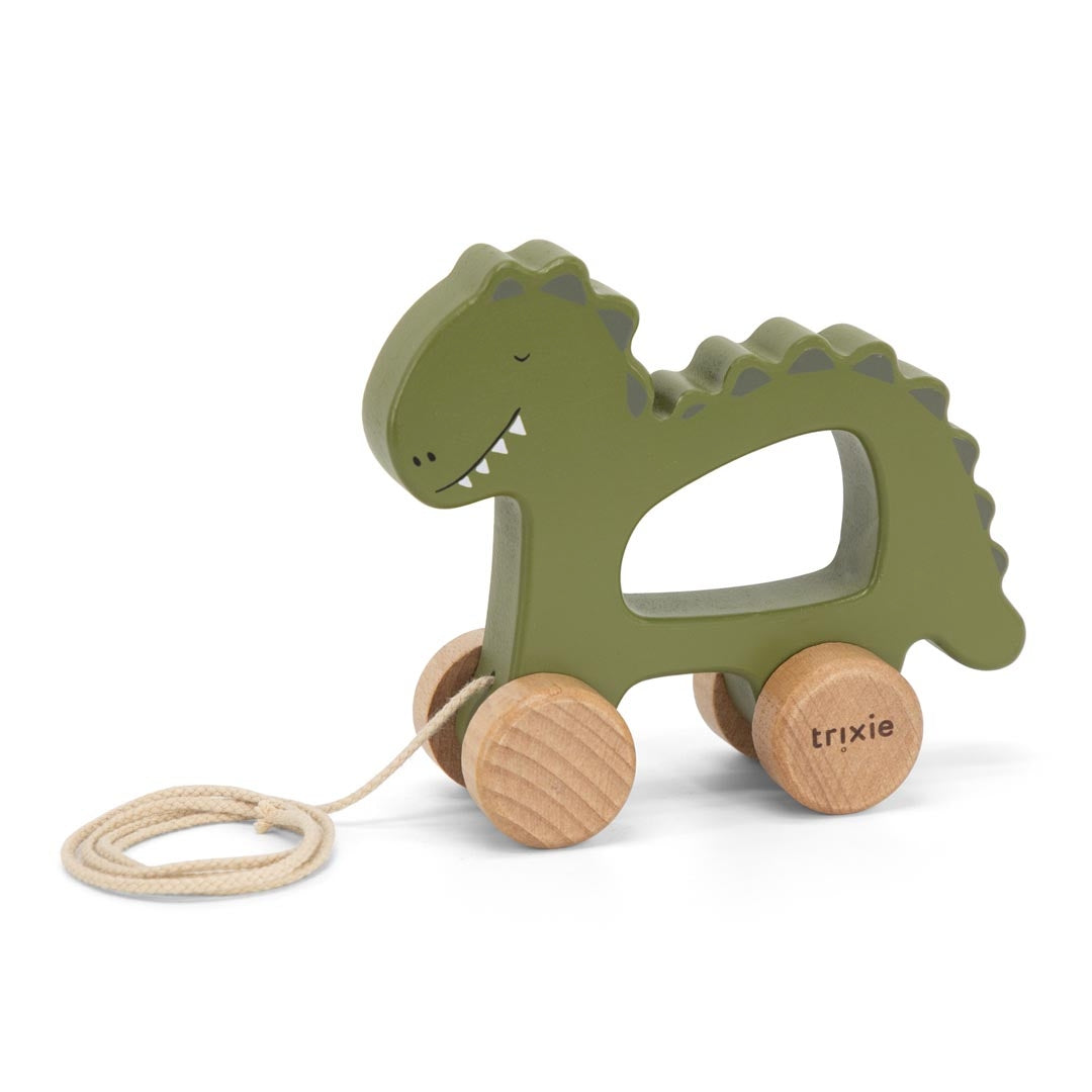 Jouet à traîner en bois - Monsieur Dino | Trixie