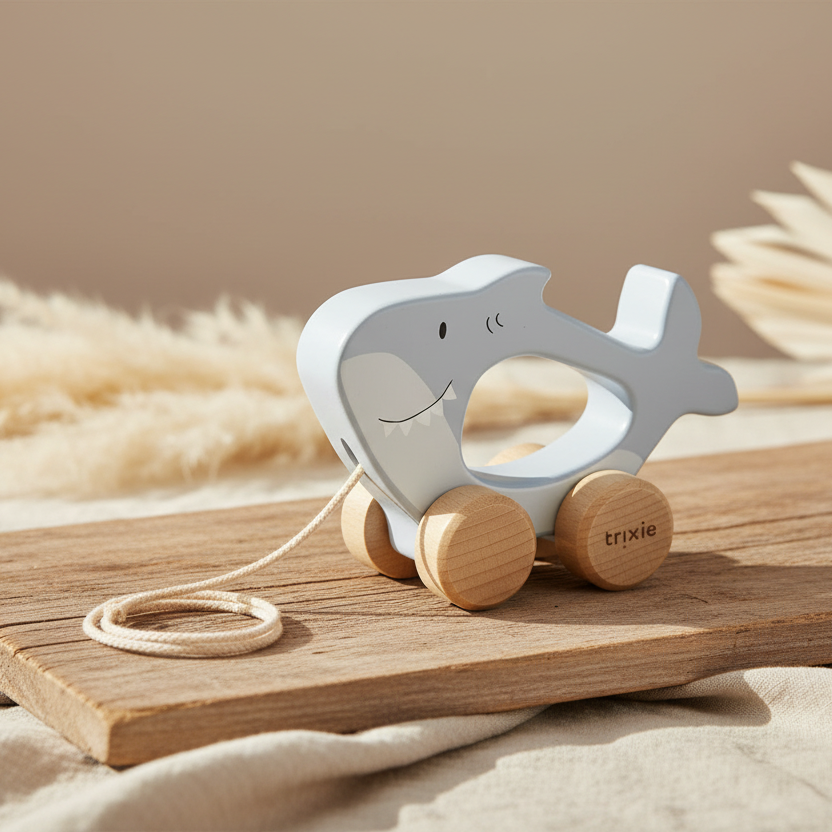 Wooden Pull Toy - Mr. Shark | Trixie