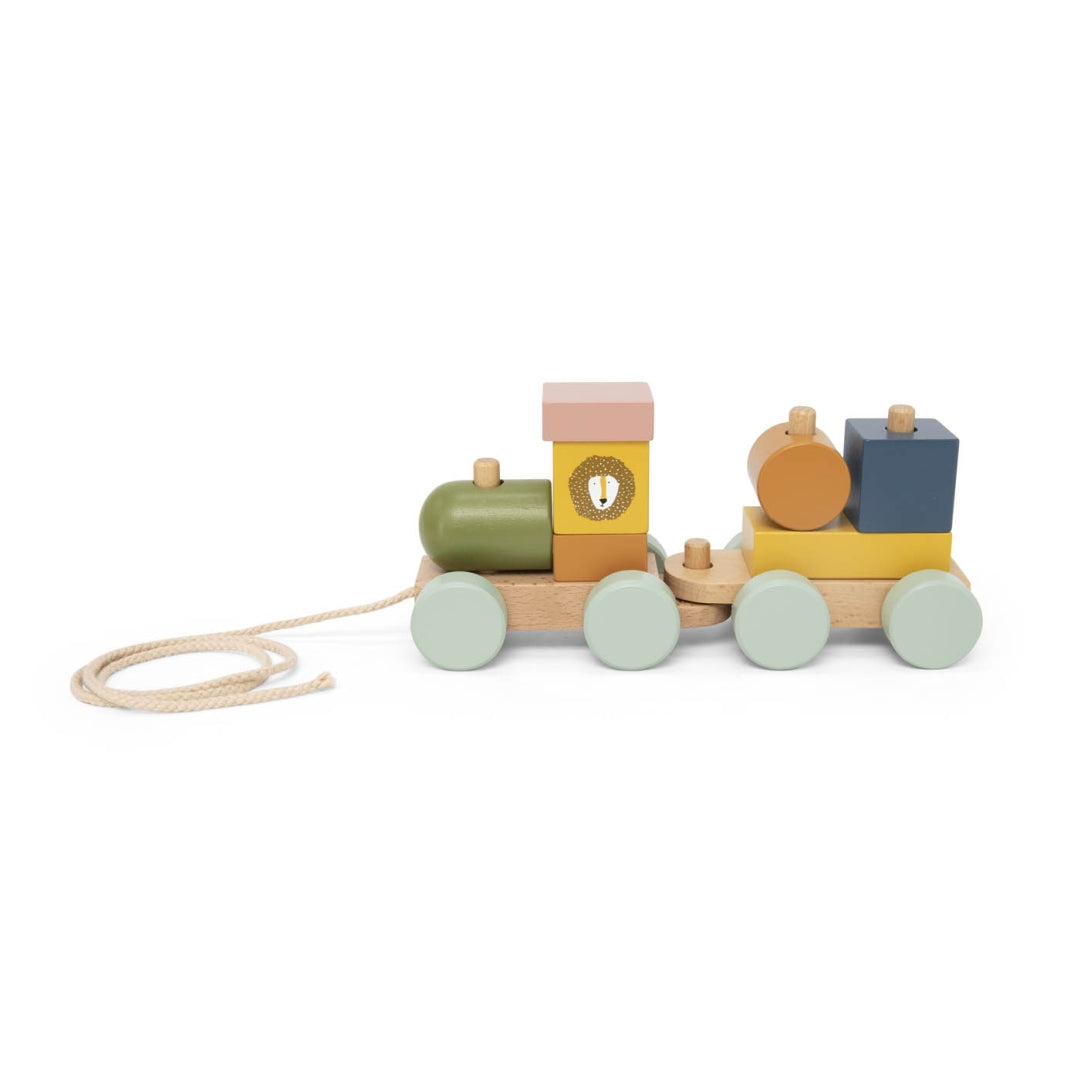 Personalized Wooden Animal Train – Christening Gift | Schmatzepuffer