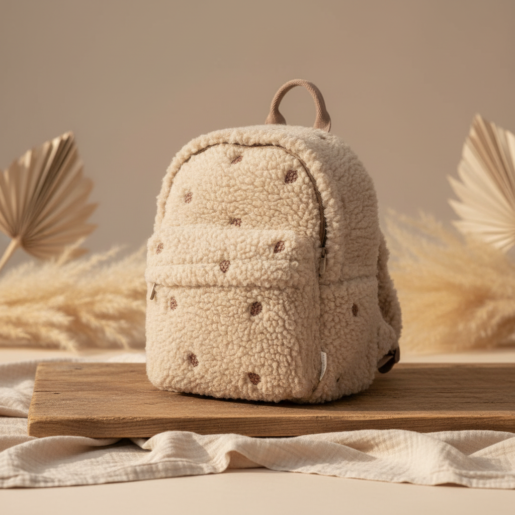 Teddy backpack taupe