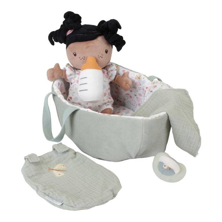 Baby Evi cuddly doll with Flowers &amp; Butterflies care set