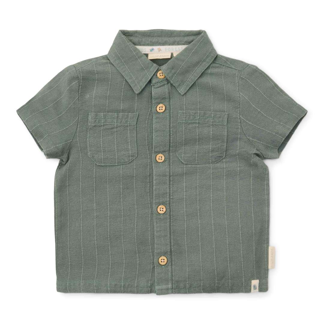Short Sleeve Blouse Forest Green for Babies and Kids