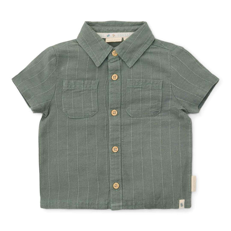 Short Sleeve Blouse Forest Green for Babies and Kids