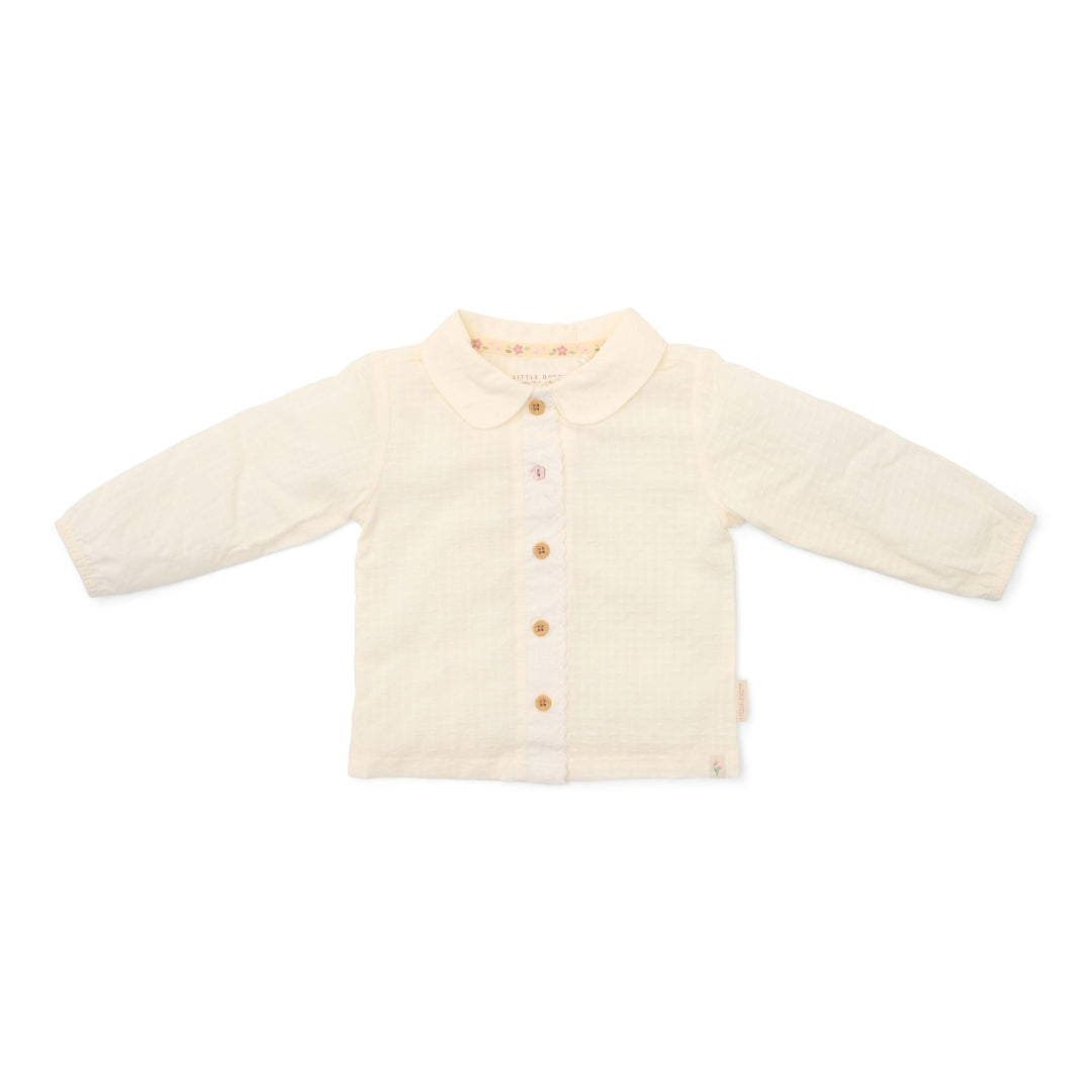 Long-Sleeve Blouse Cream for Babies and Children