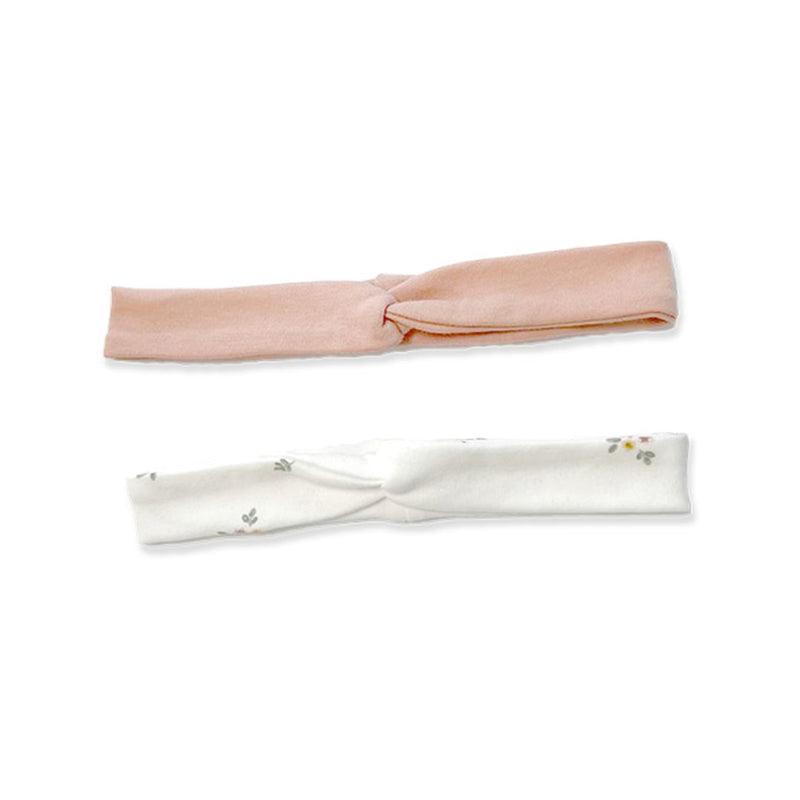 Stirnbänder Baby 2er-Set weiß/pink gr. 1 | Little Dutch