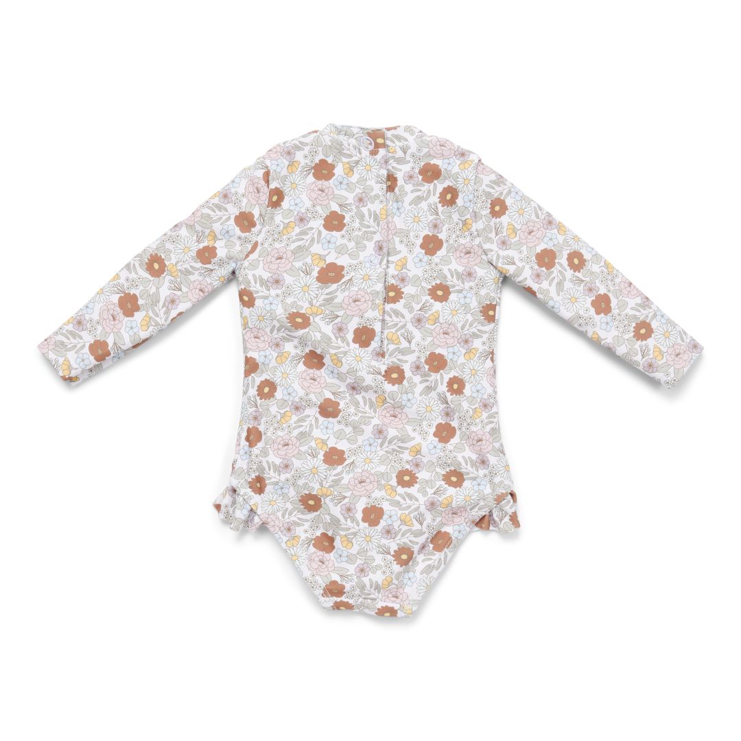 Long-Sleeve Ruffle Swimsuit for Kids
