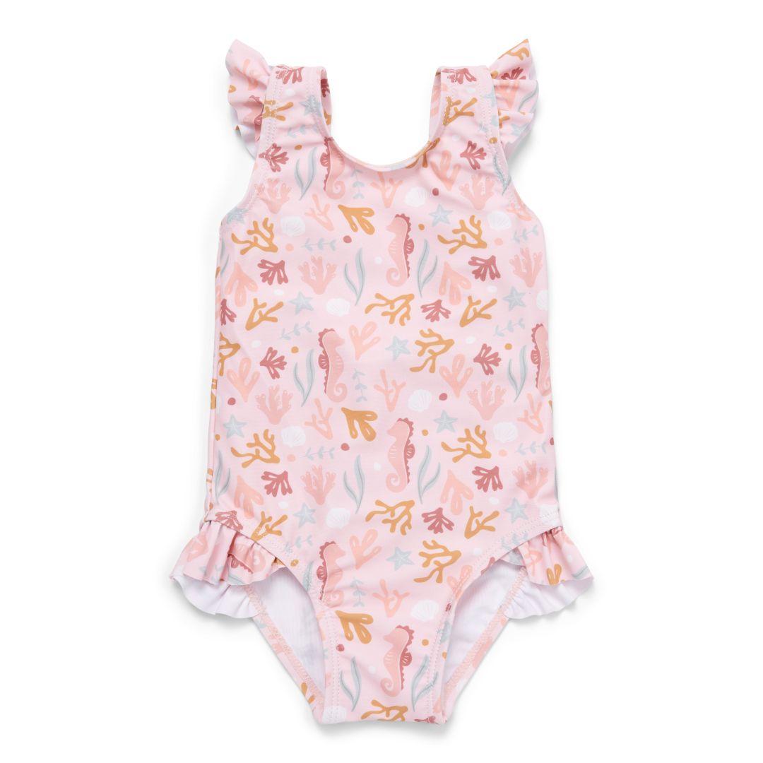 Badeanzug Rüschen Ocean Dreams Pink | Little Dutch