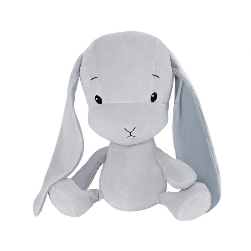 Soft toy rabbit 50 cm, grey / ears blue | Effiki