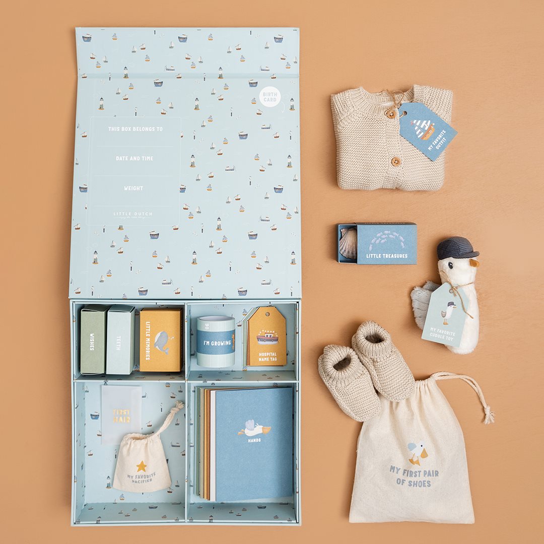 Boîte à souvenirs Sailors Bay – Boîte à souvenirs pour bébé | Cadeau de naissance & de baptême