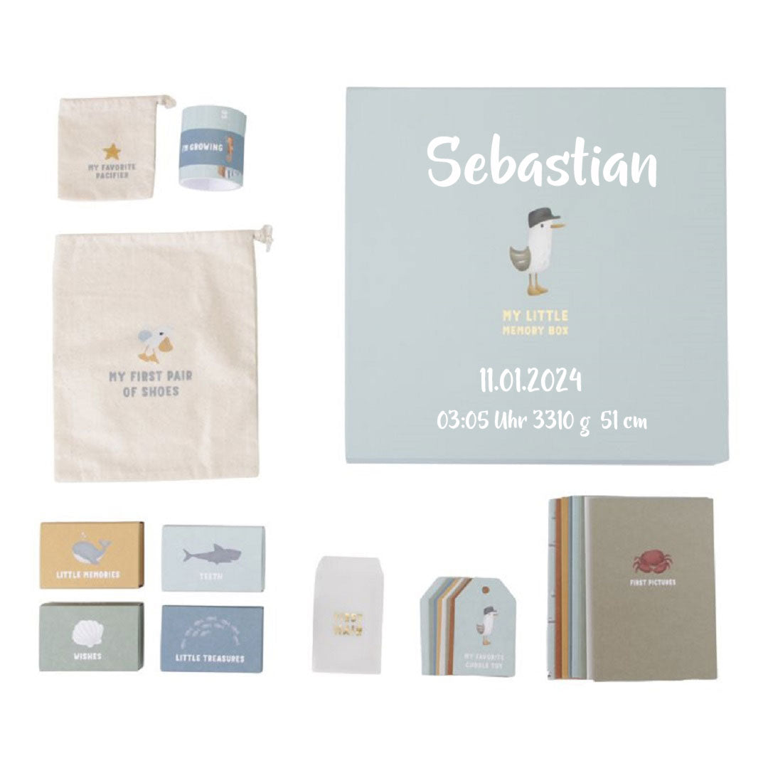 Boîte à souvenirs Sailors Bay – Boîte à souvenirs pour bébé | Cadeau de naissance & de baptême