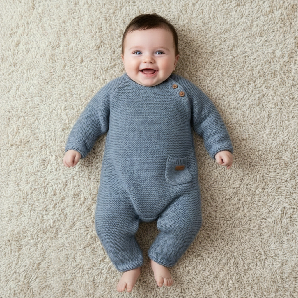 Combinaison tricotée Sailors Bay Blue | Little Dutch