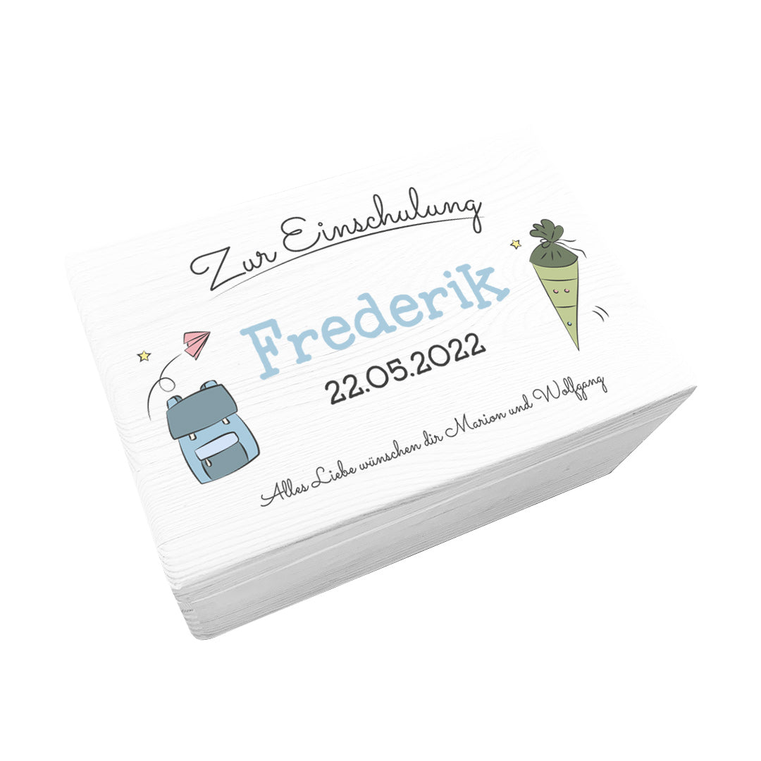 XL Memory Boxes - Natural Wood - Christening / School / Kindergarten / Communion - Personalized | Smack Boxes