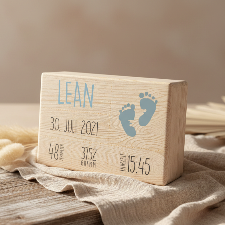 XL Memory Boxes - Natural Wood - Christening / School / Kindergarten / Communion - Personalized | Smack Boxes