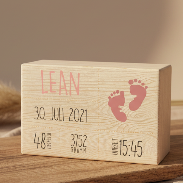 XL Memory Boxes - Natural Wood - Christening / School / Kindergarten / Communion - Personalized | Smack Boxes