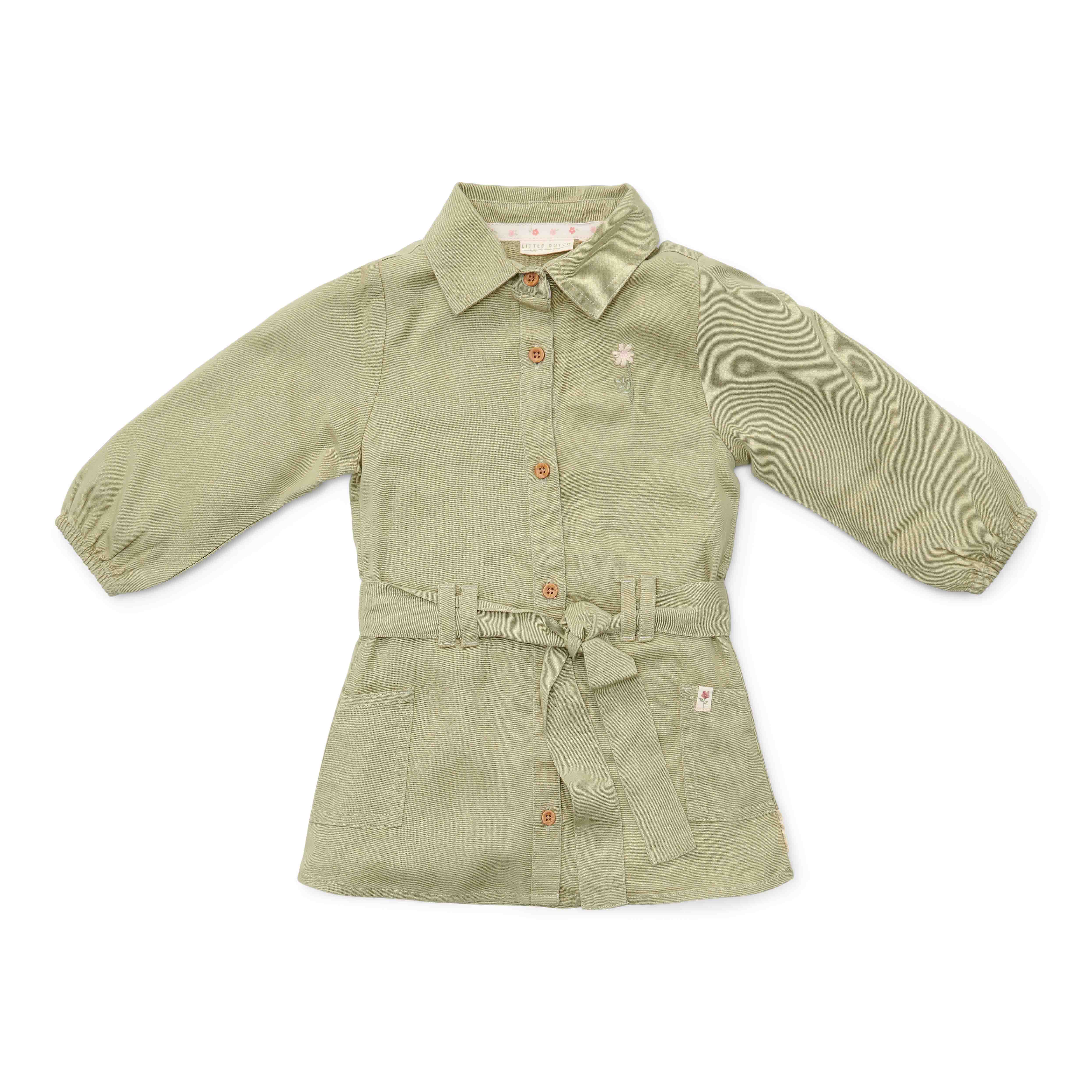 Long-sleeved Dress Green for Babies and Children