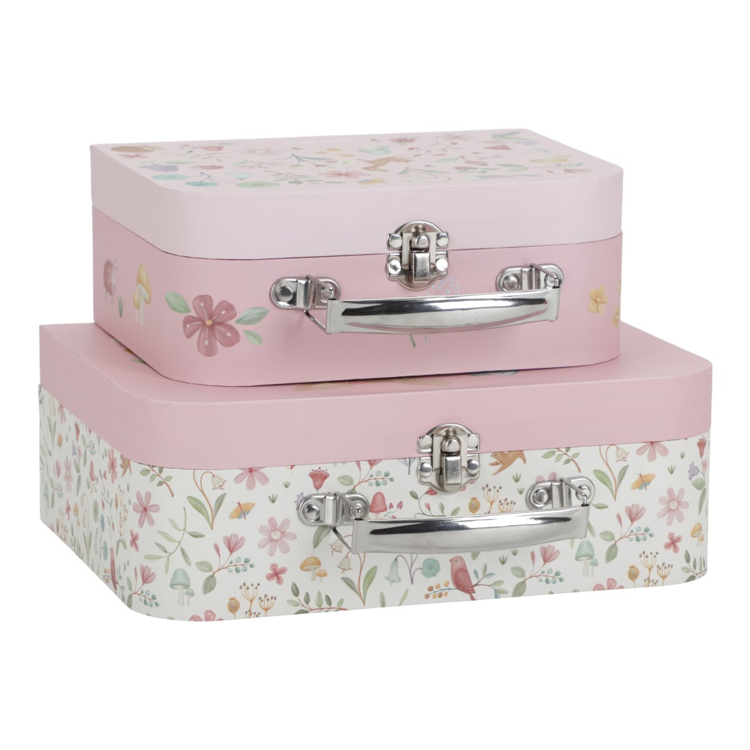 Personalised Kids' Suitcase Fairy Garden Pink with Name