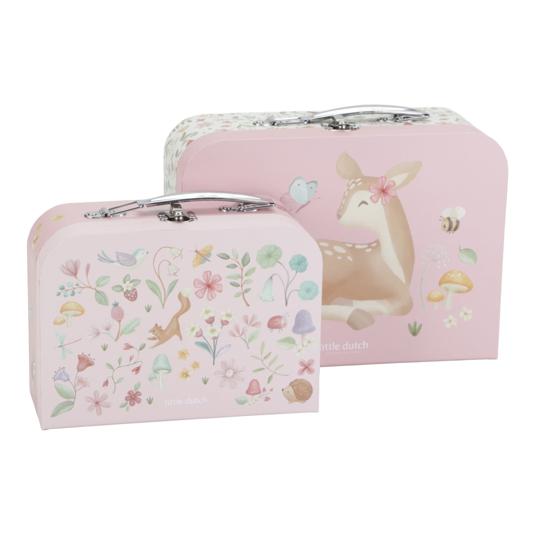 Personalised Kids' Suitcase Fairy Garden Pink with Name