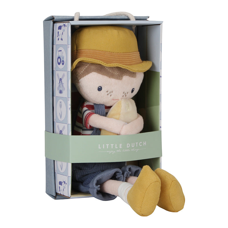 Poupée en tissu personnalisée Jim le fermier | Cadeau de naissance par Schmatzepuffer®