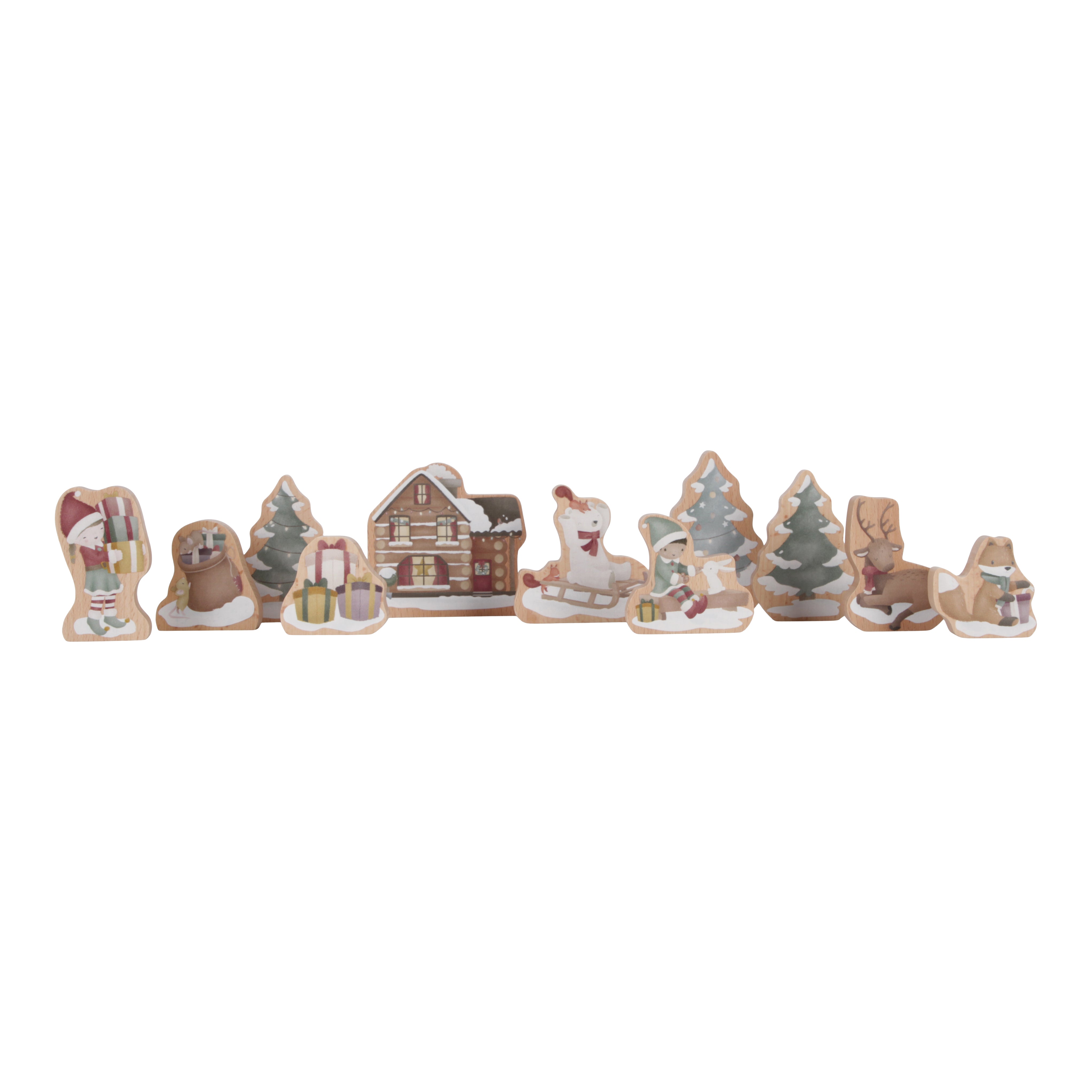 Wooden Toy Train Winter Wonderland