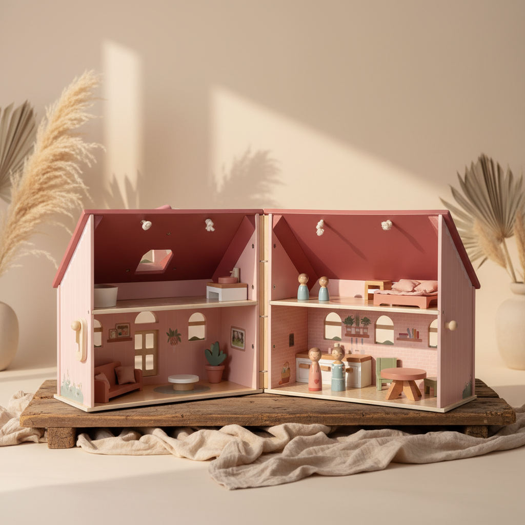 Maison de poupées portable