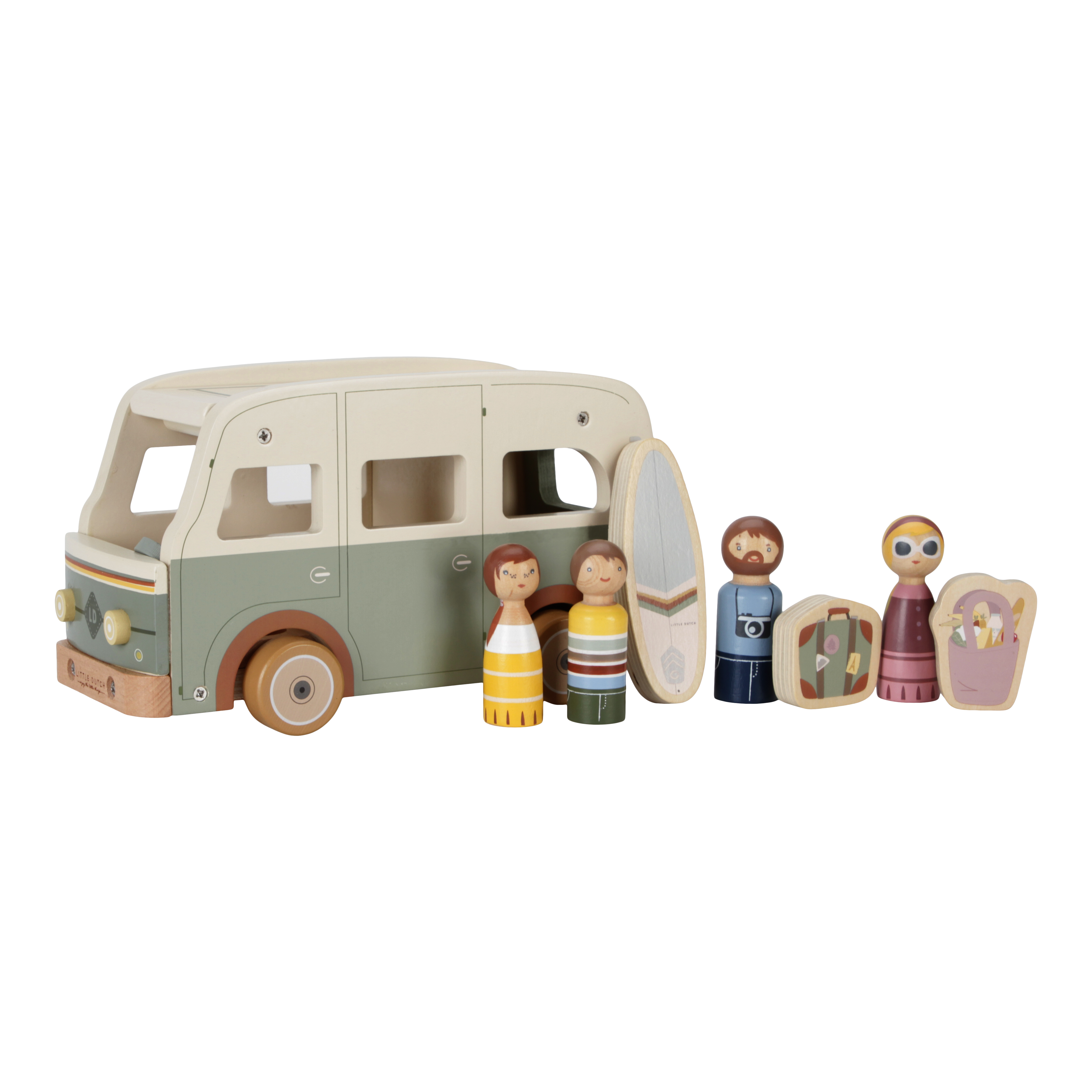 Retro Camper Van with Play Figures – Role Play for Children