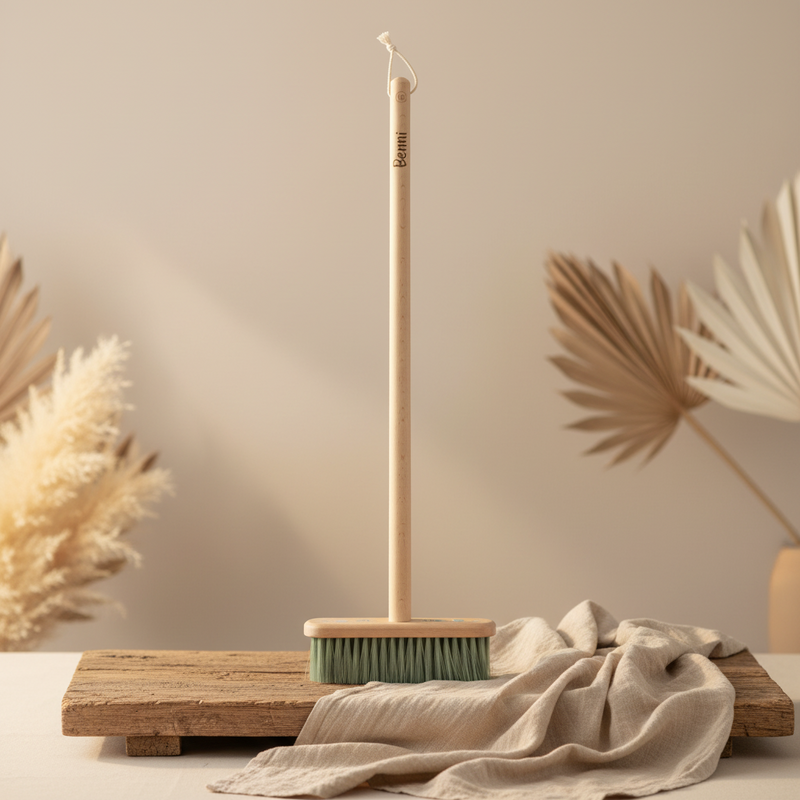 Personalized children's broom, green | Gift by Schmatzepuffer®