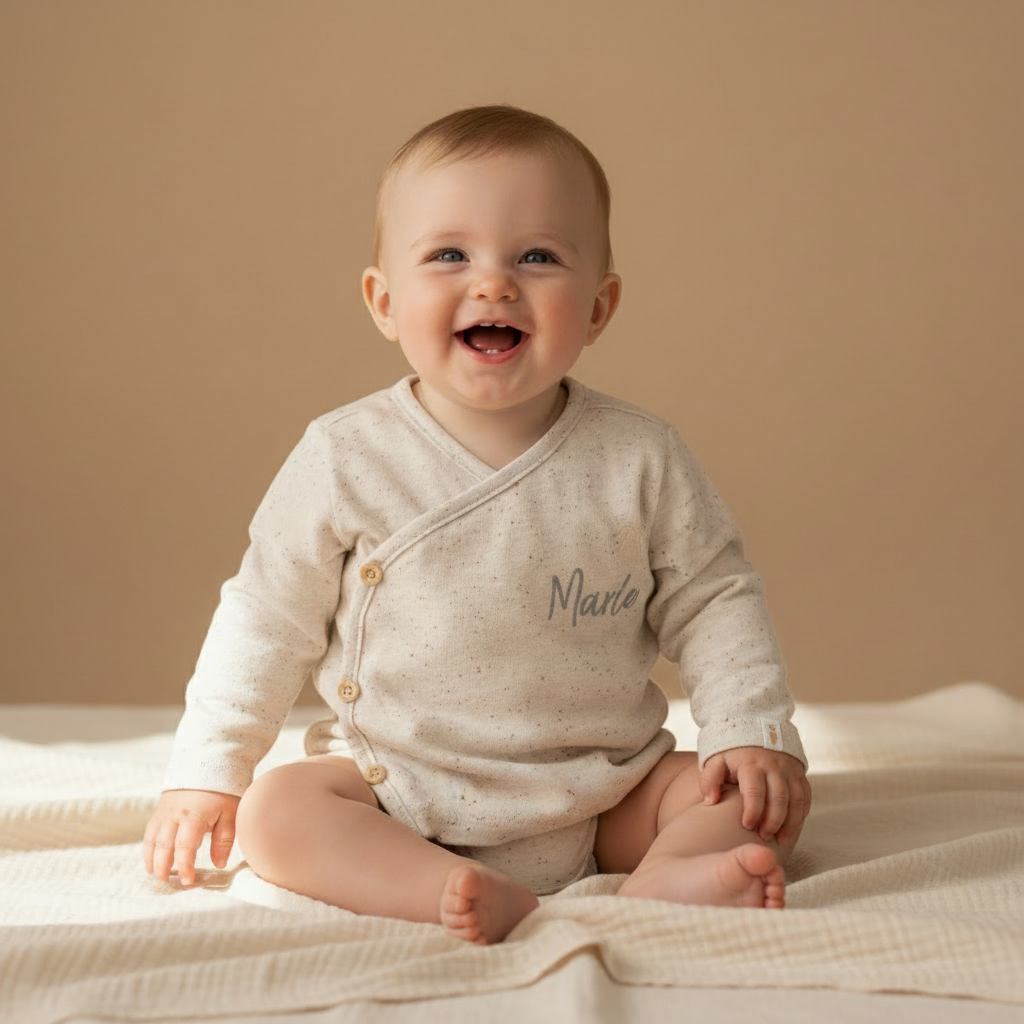 Wrap Cardigan Nappy Sand – Baby Cotton Wrap Cardigan
