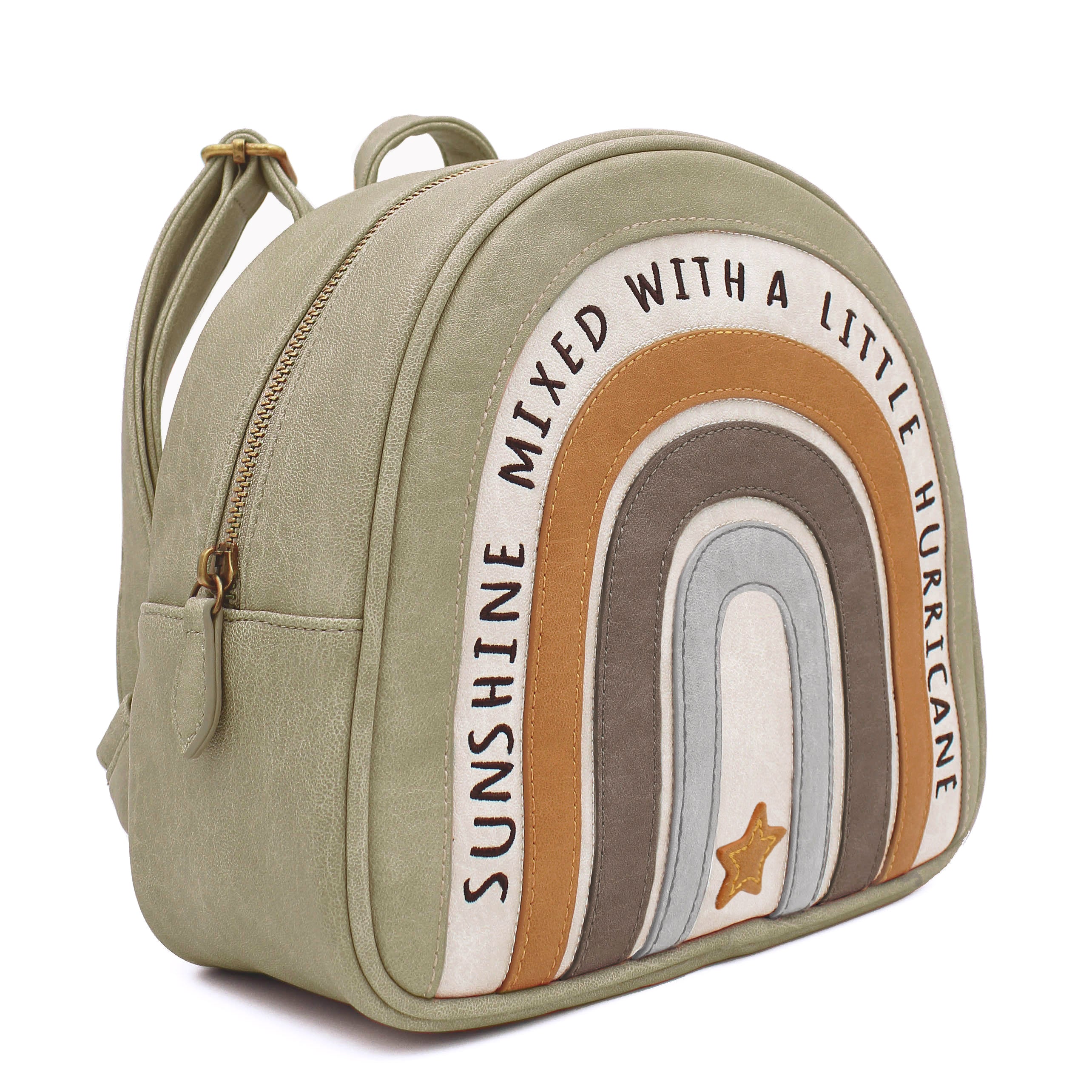 Rainbow backpack large, green | Little Who