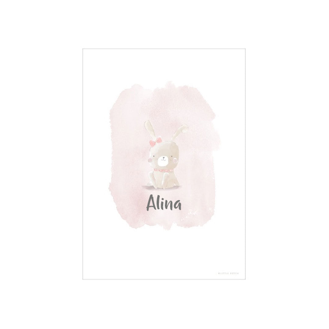 Poster A3 Rabbit &amp; Bear "printed on both sides" | Little Dutch