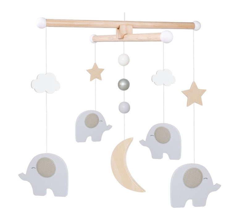 Mobile elephant wood gray | JaBaDaBaDo