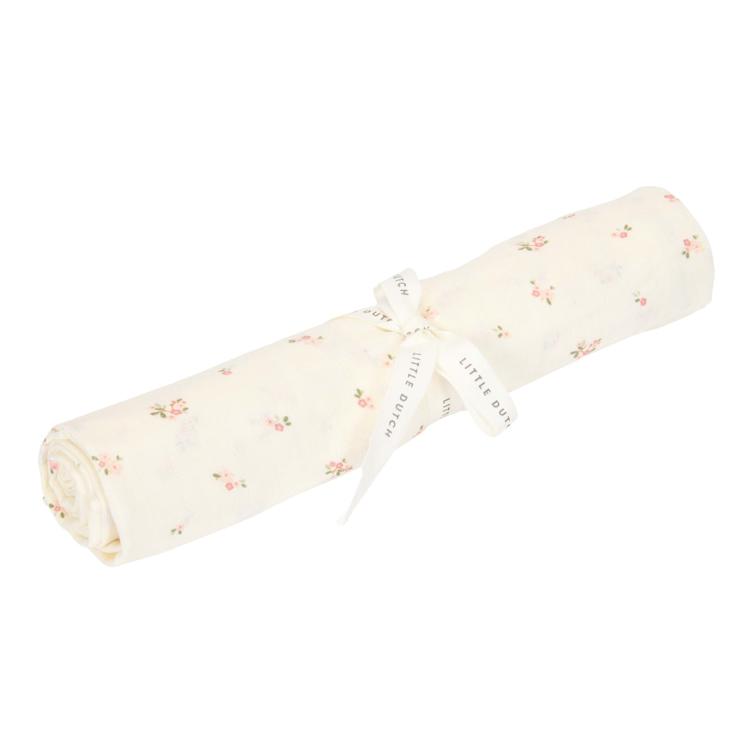 Muslin cloth swaddle 120 x 120 cm Fairy Blossom | Little Dutch