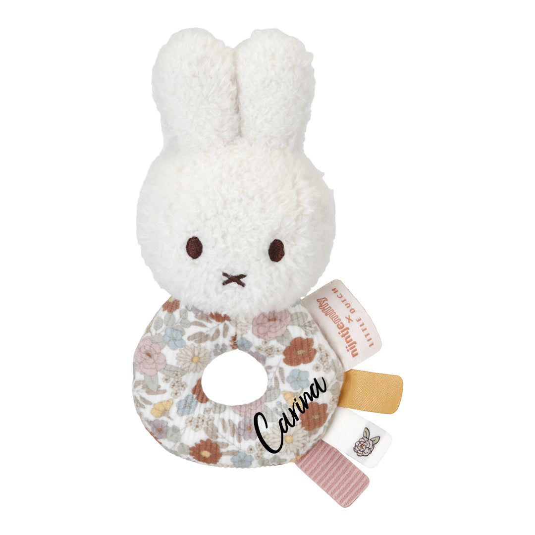 Rattle-Gripping Toy Rabbit Vintage Little Flowers | Miffy