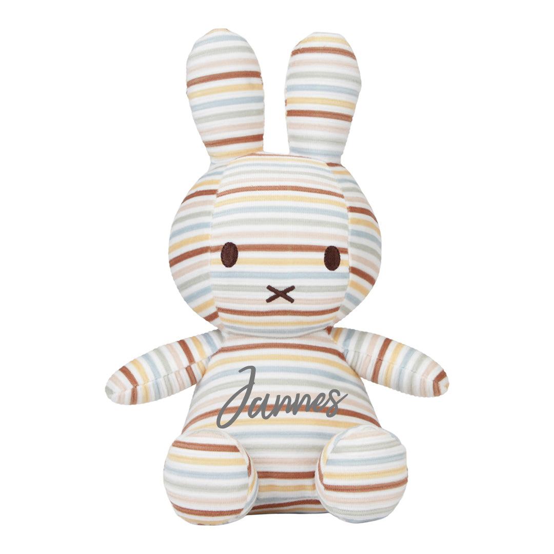 Doudou Lapin Vintage Sunny Stripes All-over, 35 cm x Miffy