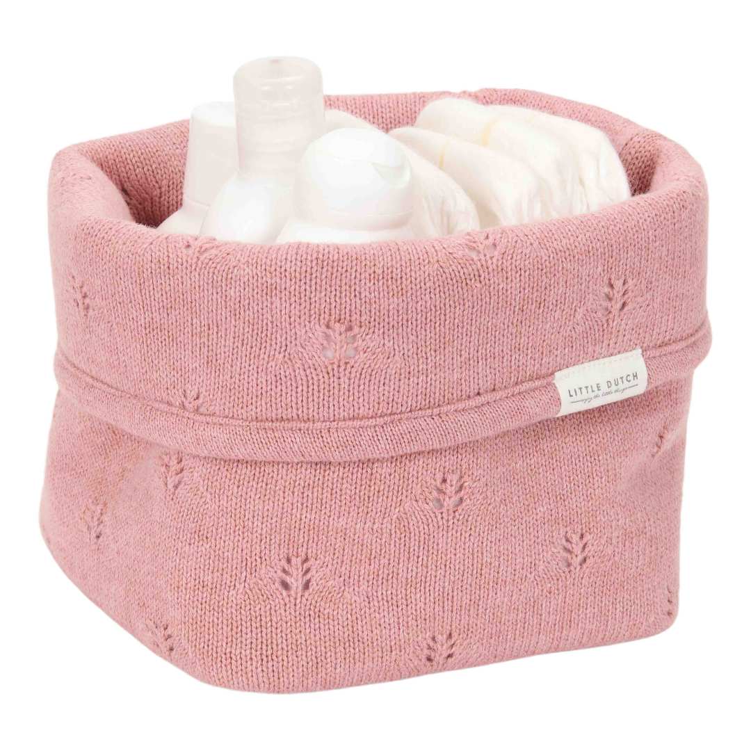 Pflegekörbchen gestickt klein - Pure Pink Blush | Little Dutch