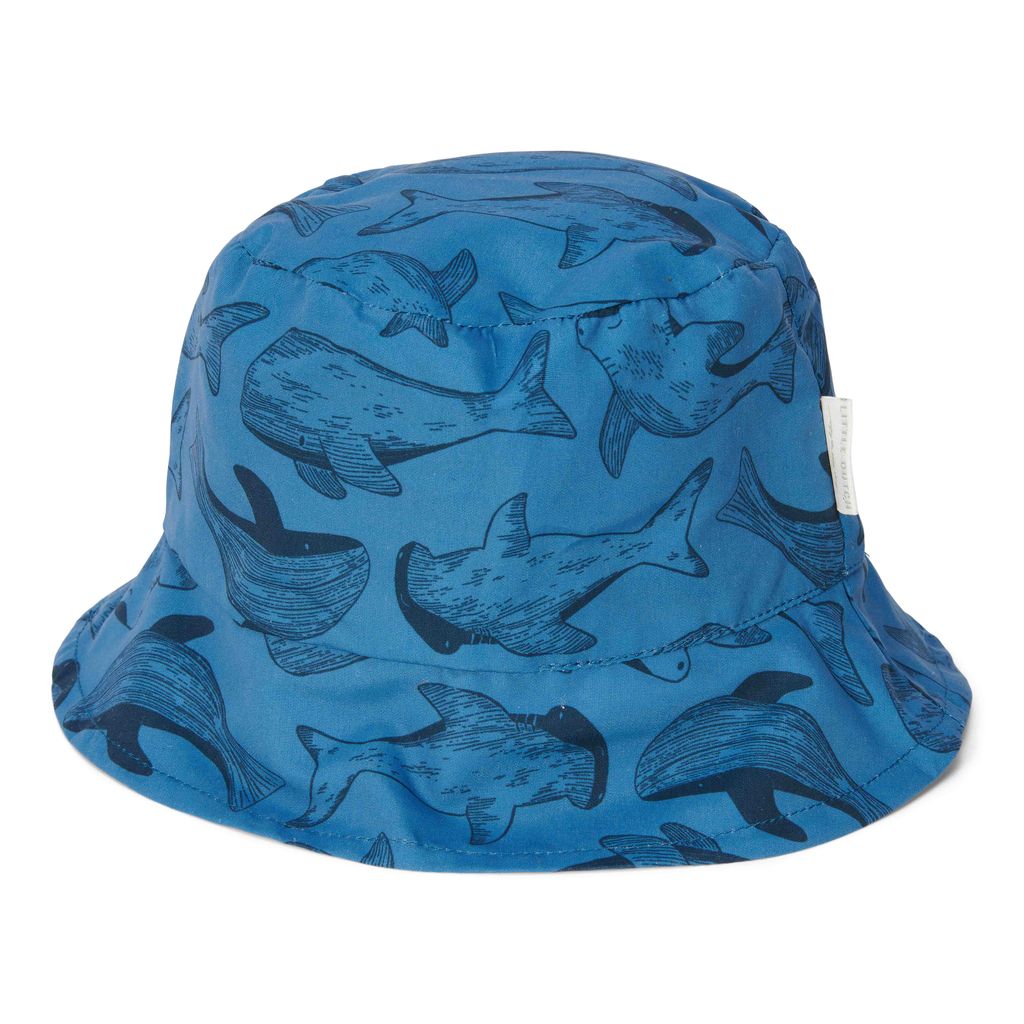Sonnenhut wendbar Blue / Sea life gr. 2 | Little Dutch