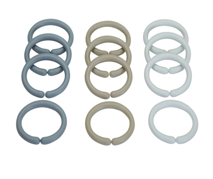 Hanging Rings Ocean Blue, 12 pieces | Little Dutch