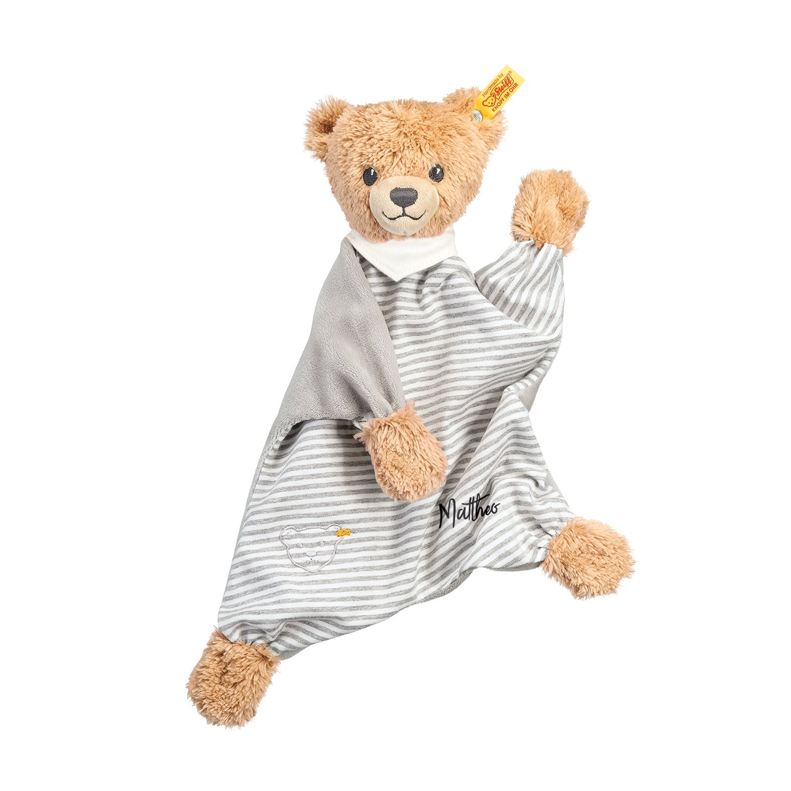 Comfortable blanket Sleep Well Bear, gray 30 cm | Steiff