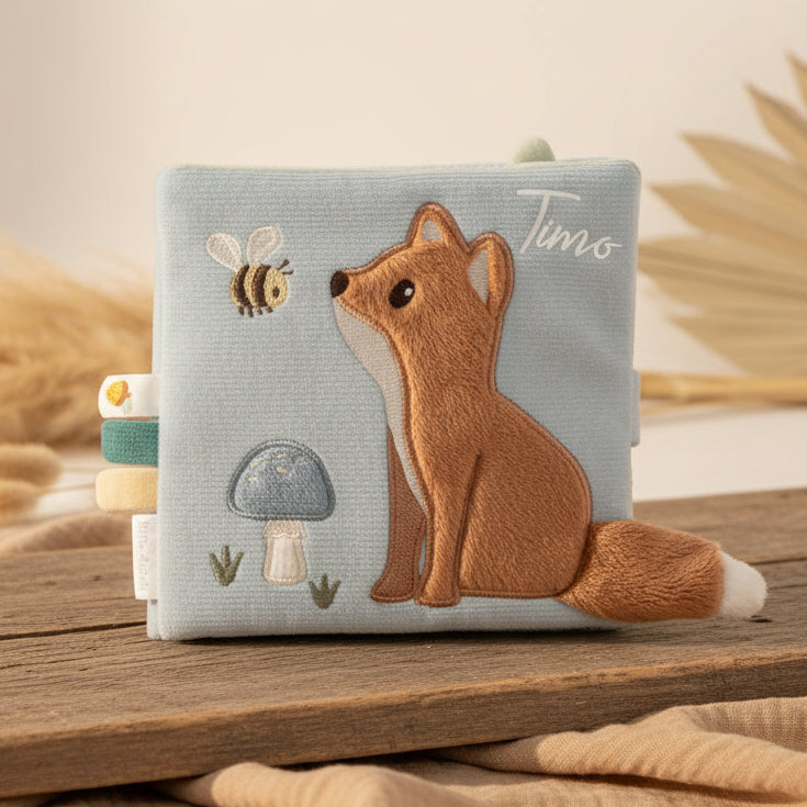 Fabric book with activities Forest Friends